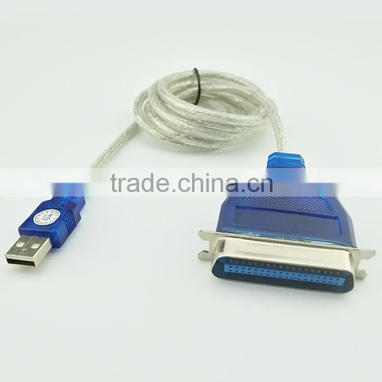 Manufacturer price nickel plated usb 2.0 to parallel 25pin printting cable for printer machine