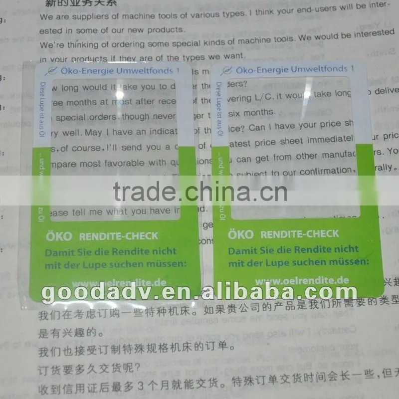 2014 cheap customized plastic clear plastic bookmarks/promotional murano glass bookmark for promotional gift
