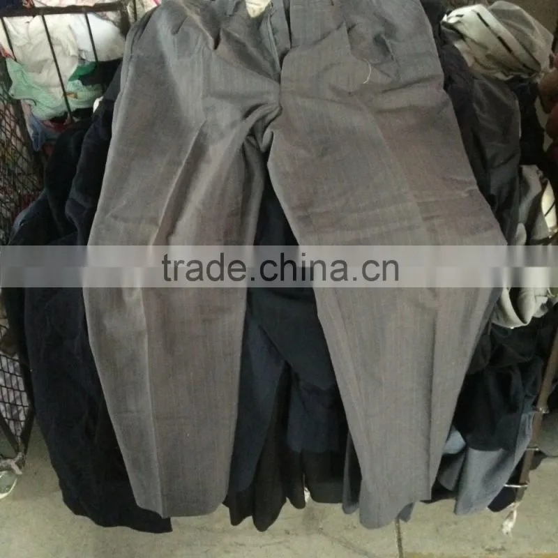 Hot sale men tergal pants in bales,cheap good quality used clothing