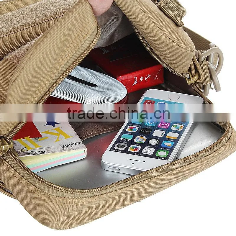 Outdoor multifunctional sport camouflage nylon mini messenger bag
