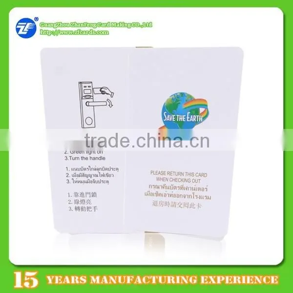 125KHz or 13.56MHz Popular hotel lock system card