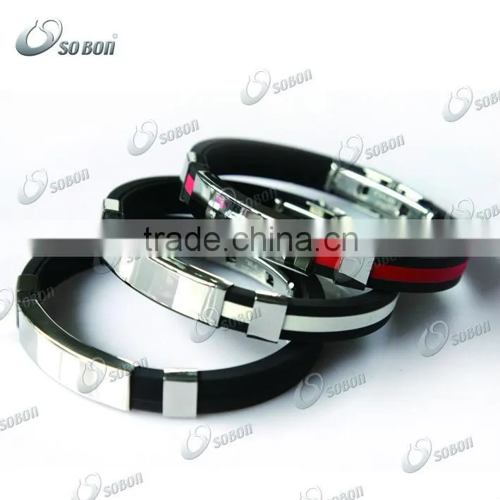 metal clasp magnetic titanium negative Ion energy bracelet