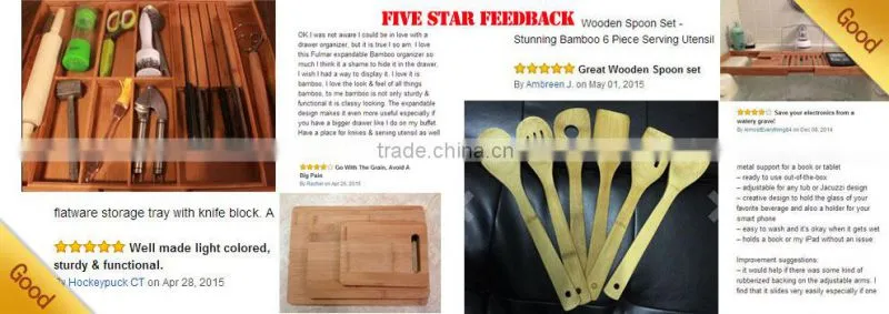 Kitchen Cutlery Caddy in Bamboo/Flatware Caddy Organizer/Homex_FSC/BSCI Factory