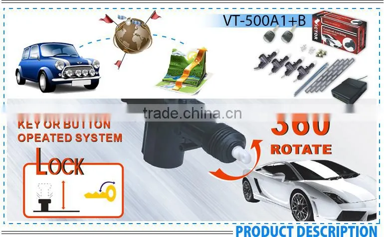 Victor or OEM Universal 4 Doors gps tracking with central locking system