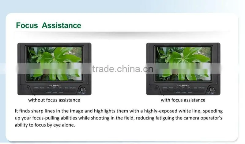 MustHD 5 inch lcd monitor with av input HDMI input Focus Assist Marker False Color