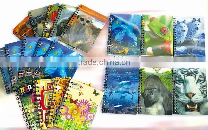 Lenticular cover 3D notepad