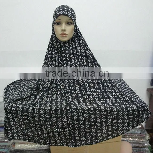 H161 latest big size print hijab,khimiar