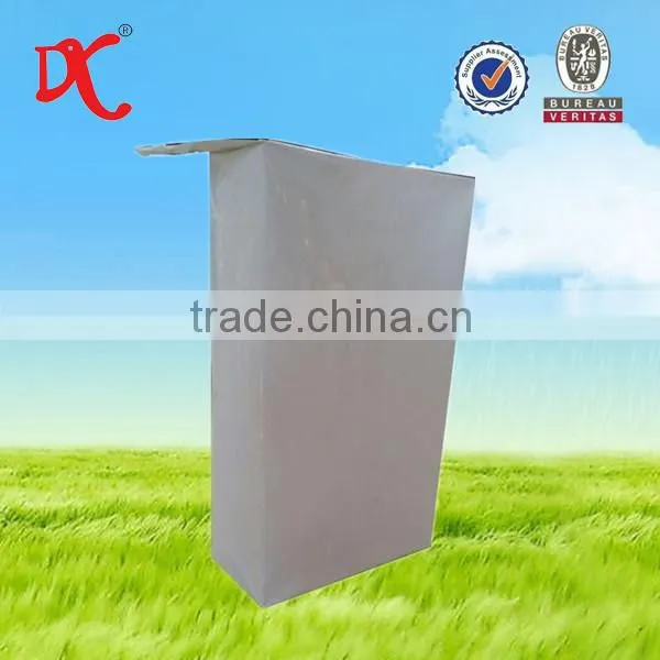 Pe valve bag/side gusset flat bottom bag customized and unprinted