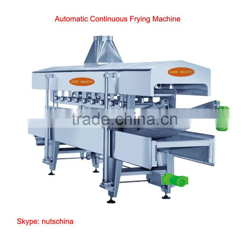 Automatic continuous frying machine (fryer)for peanuts ,cahsew nut, almonds