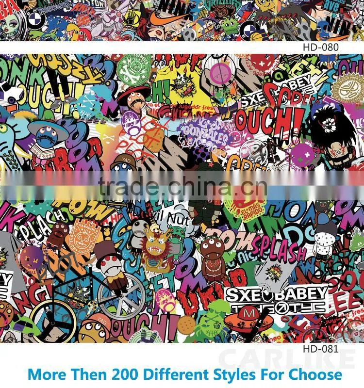 HD-073 Air Bubble Free High Definition Car Body Bomb Sticker Vehicle Vinyl