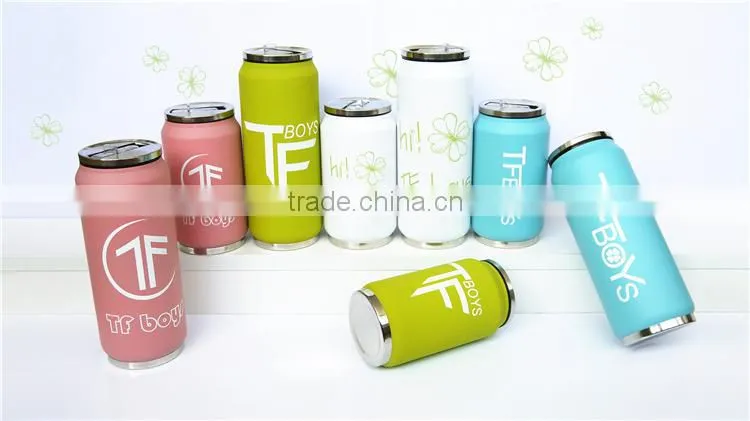 Double Wall Insulated Stainless Steel Thermos Cola Can