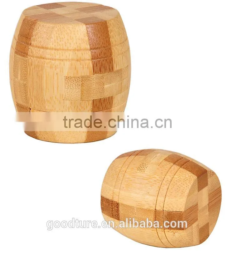 2015 Hot Sale Bamboo IQ Intelligent Puzzle Magic Puzzle Kongming Lock Brain Teaser Model Number GAD1121