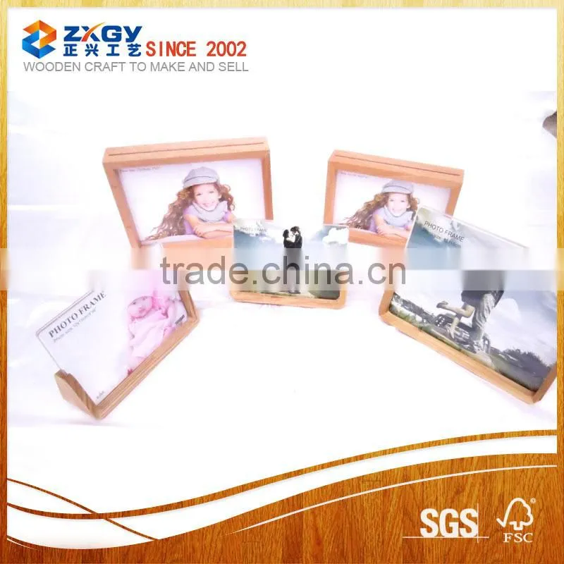 Wholesale Handmade Corner Flower Wood Photo Frame For Deco