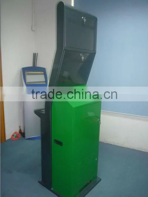 Dual screen ticket vending kiosk machine