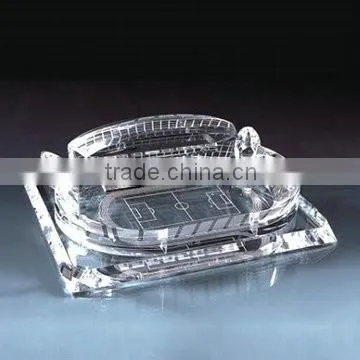 Fashion 3d laser crystal miniature building models for business souvenir