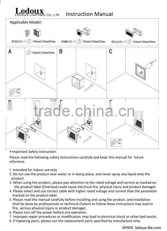 indoor stair light/led stair wall light/indoor led stair light