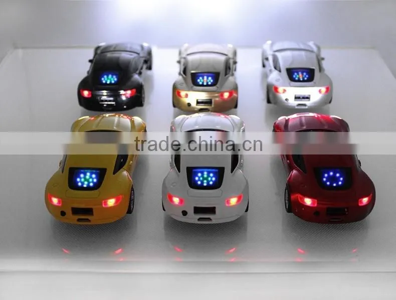 hot new products for 2016 portable Car Shape Power Bank 5200mAh 2 Car Headlamp LED strong light Torch