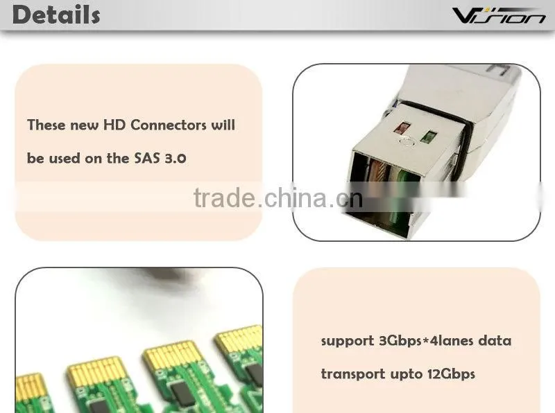 1m HD internal Mini SAS SFF-8643 to external Mini SAS SFF-8644
