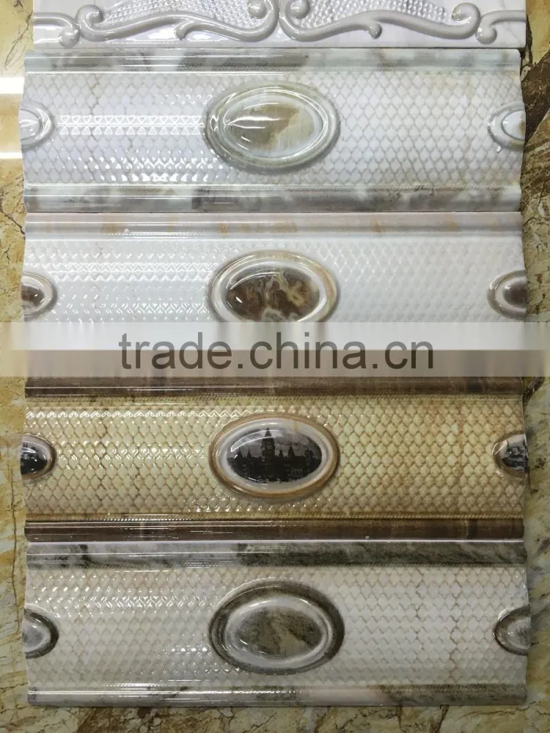 100x300mm china factory cheap relief Algeria ceramic border tiles