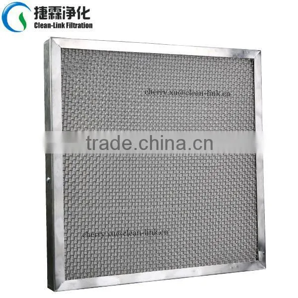 High quality G4 aluminium frame pleated panel metal mesh water filters