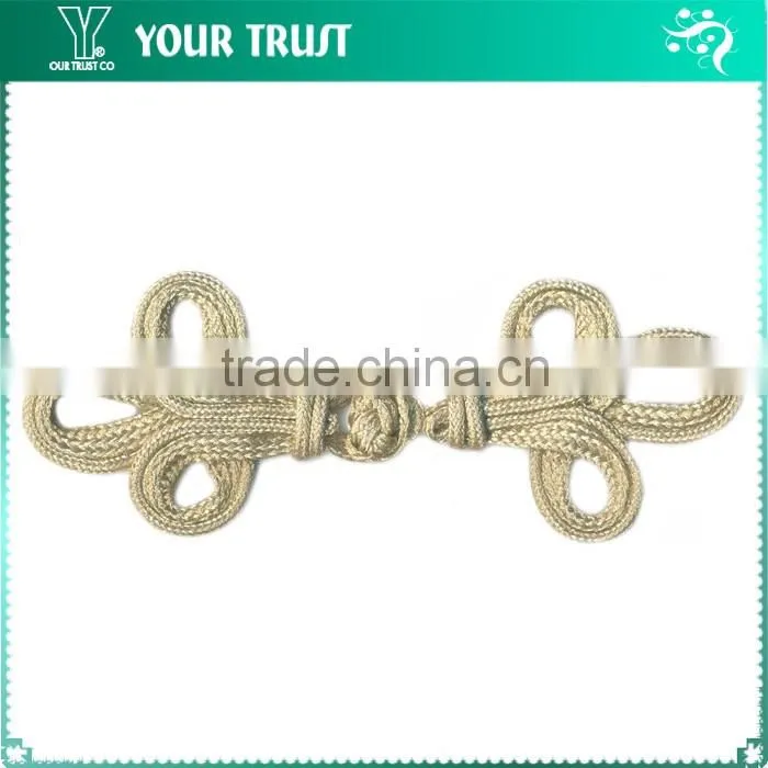 Height16 Centermeter All White Sew On 100% Nylon Chinese Knot Frog Buttons