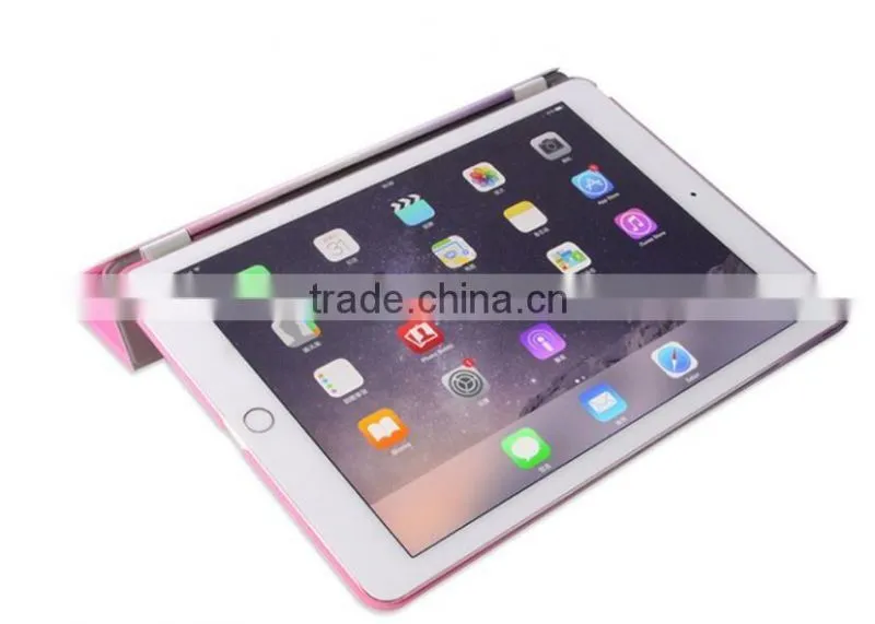 2016 New Arrival For 12.9inch iPad Pro Slim Pu Leather Rainbow Cover With Wake Sleeping