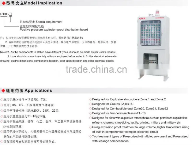 positive pressure explosion-proof distribution board(P)
