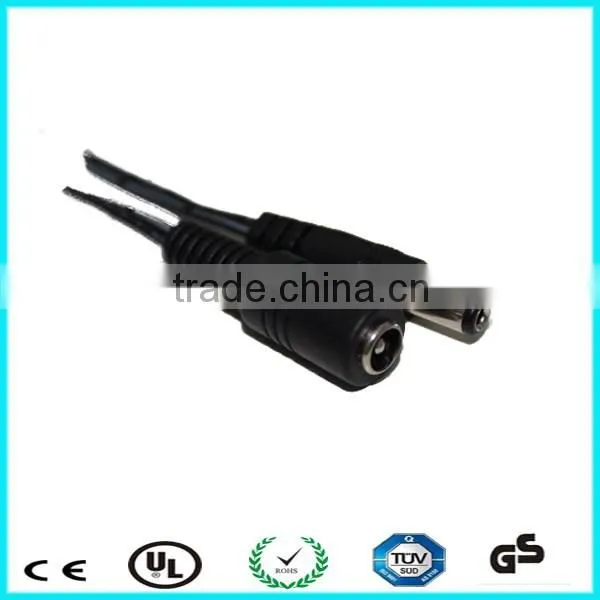 12v ul2464 24awg 2.1mm dc male to female cable