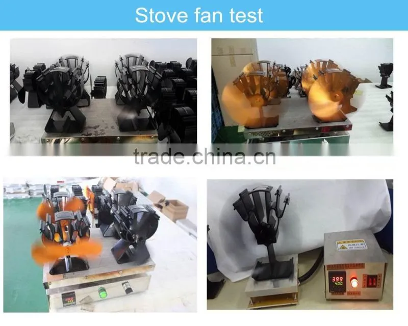 Voda 2 Blade Heat Eco Stove Fan Log Burner Fire Fan Wood Burning Black