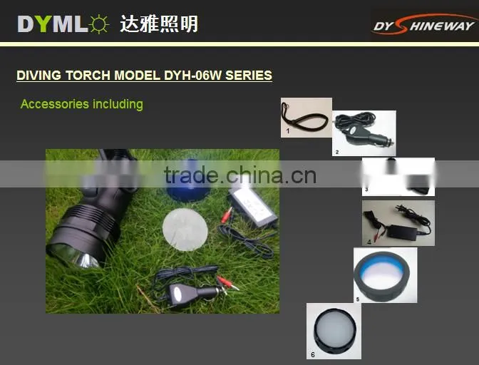 most bright 7pcs*T6 70W LED diving light with professional piezoelectric switch system