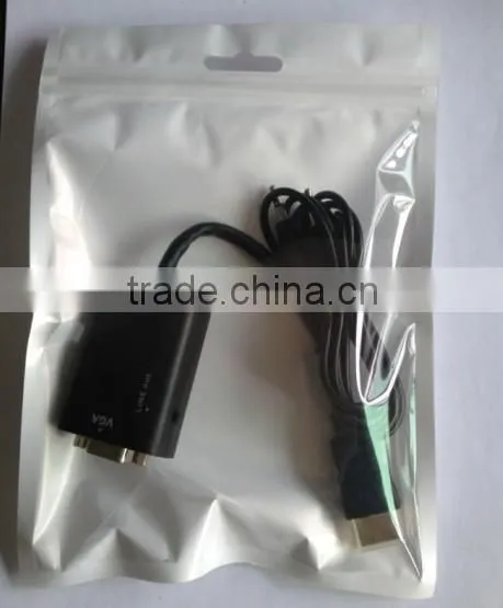 2014 hot sell VGA to HDMI cable 1080P HDMI Male to VGA Female Video Converter Adapter Cable for PC DVD HDTV