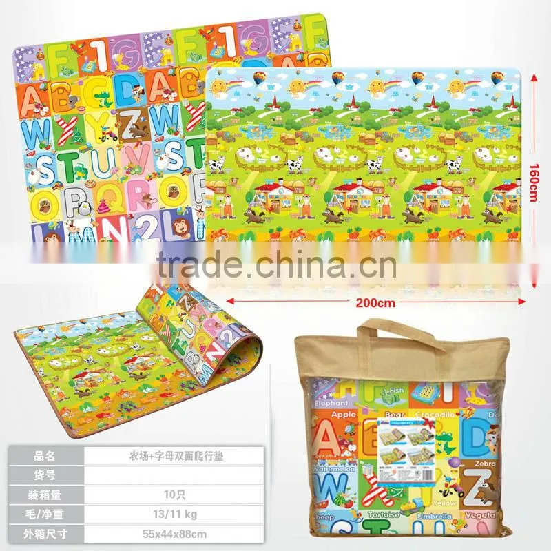 2 sides printing cheap crawl waterproof baby play mat
