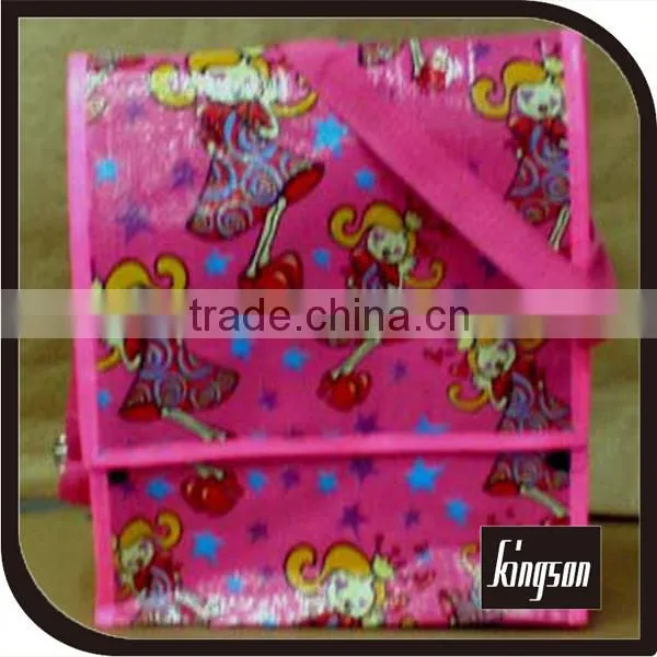 black handle printinged non-woven shopping bag