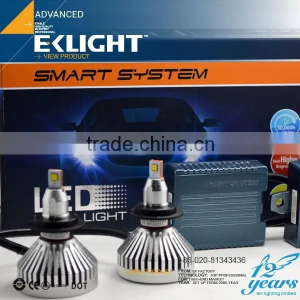 2015 EKLIGHT Smart System Wholesale 4800LM Best Dissipation Genuine Power Canbus wholesale H7 canbus led headlight