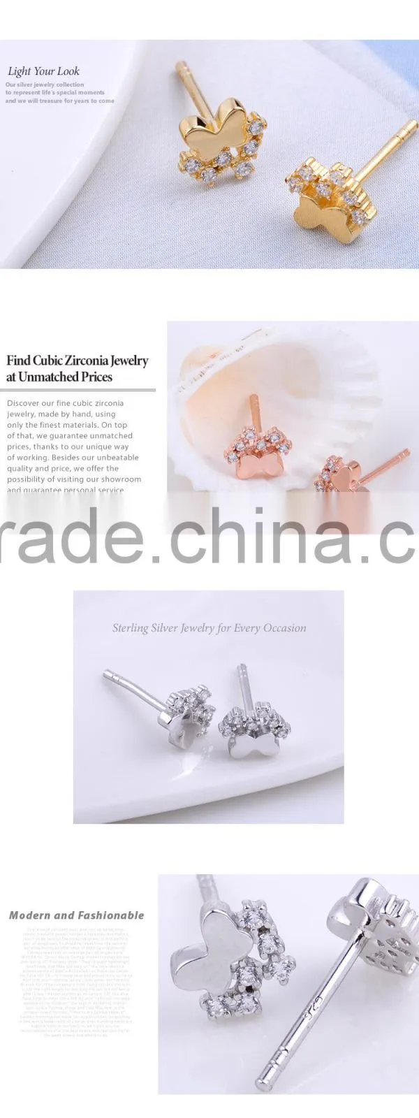 925 sterling silver jewelry fashion style woman earrings