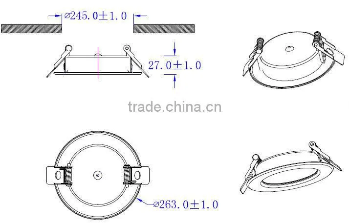 Ultra-thin LED Down Light 10 inch 18W