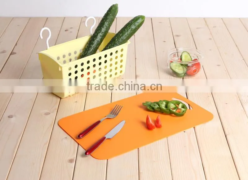 plastic cutting board outside