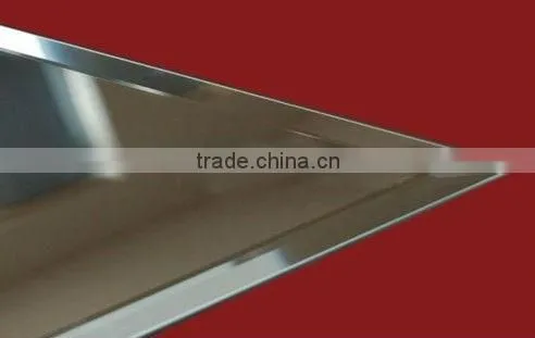 Safety bevelled mirror