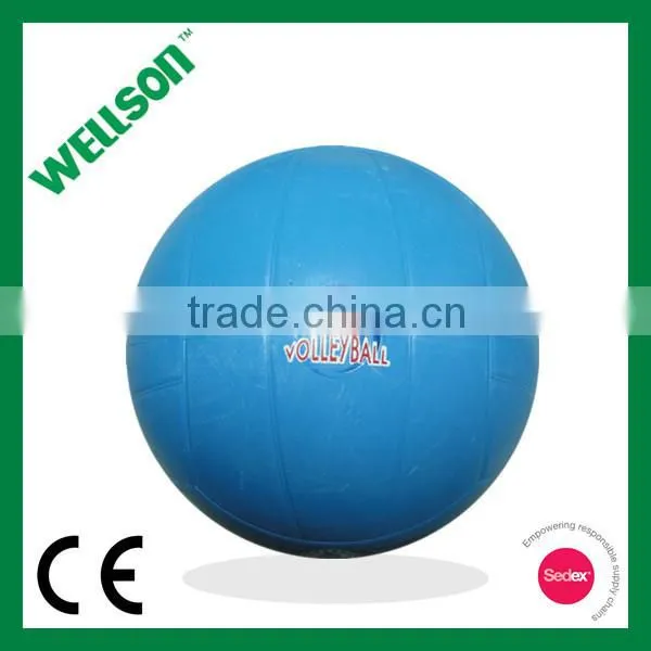 Blue rubber volleyball
