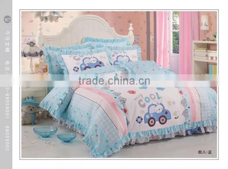 good quality cotton kid cartoon bedding set