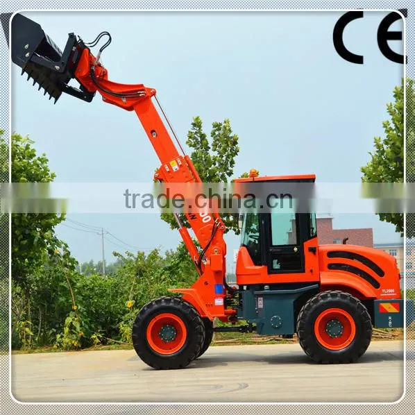 80HP chinese wheel loader TL2500 tractor front end wheel loader for multi use