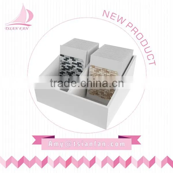 mosaic tile and mable stone iron exhibition rack for bathroom