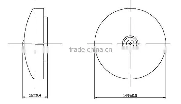 2014 new 6 inch 24v red color aluminum bell