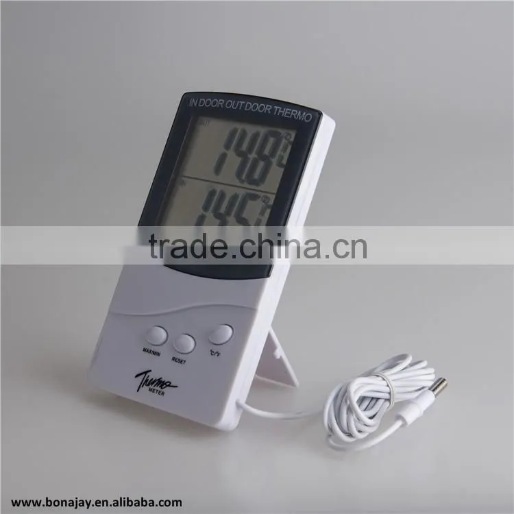 wired indoor and outdoor digital thermometer