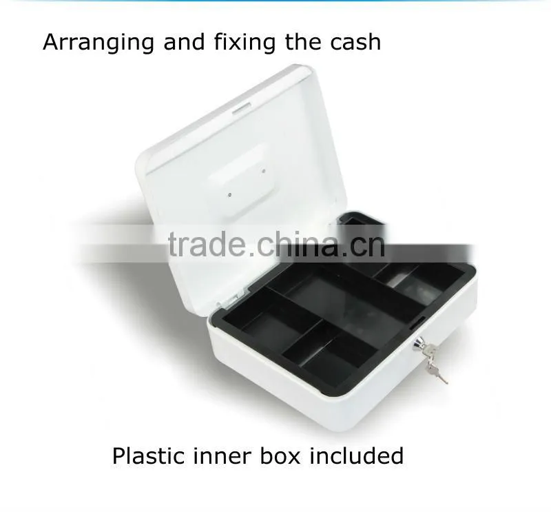 cash box with key lock safe box