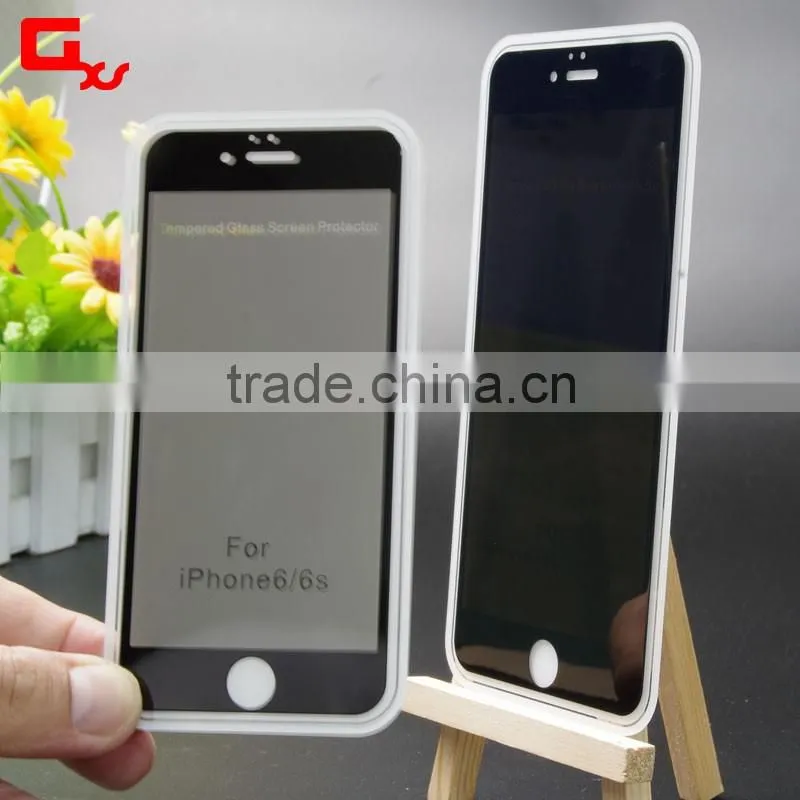 Tempered glass privacy screen protector for Iphone6/6s 0.3mm 9H Japan Asahi Glass material glass protector for iphone 6/6s