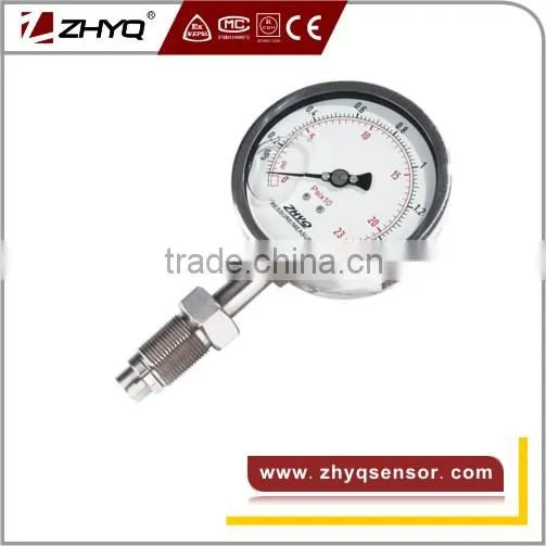 100mm glycerine pressure gauge for food processing machinery