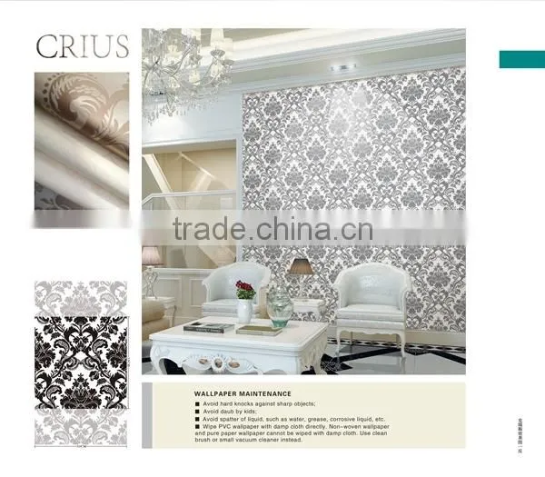 strip flowers vinyl wallpaper with beautiful design