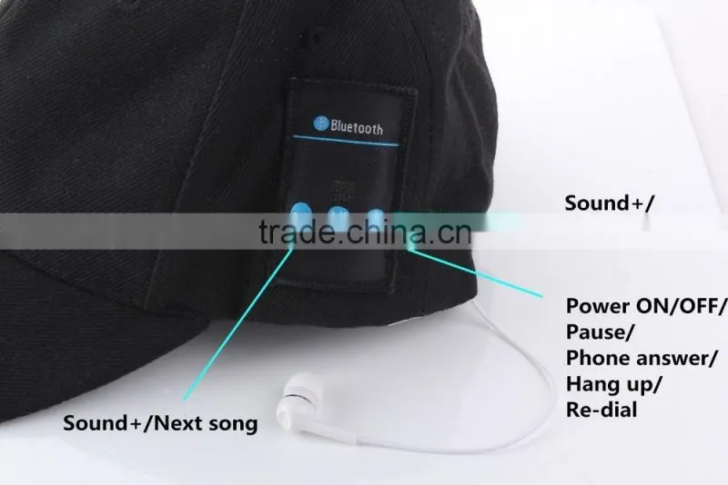 Sunshine cap with bluetooth music wireless sports headphone hat