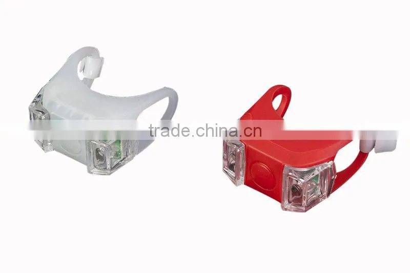 Colorful silicone led bike tail light Flexible Instal on bike as bike rear light
